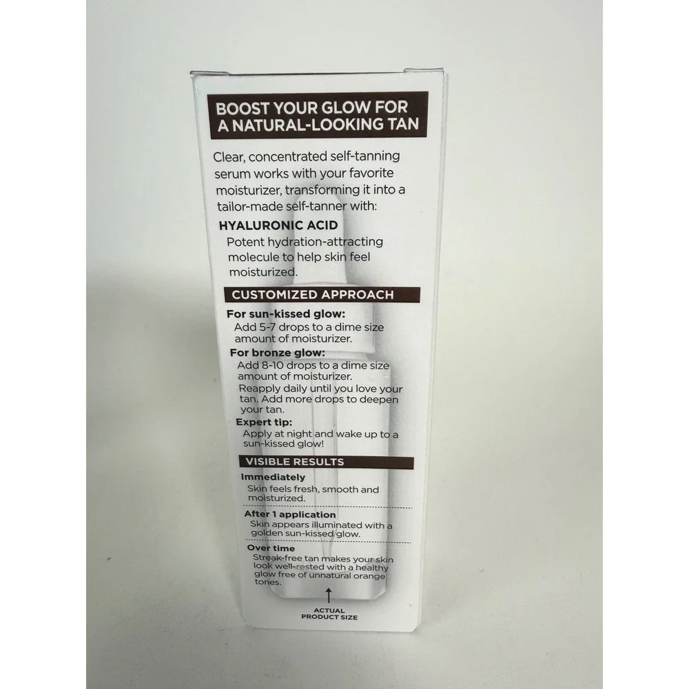 L'Oreal Paris Self-Tanning Facial Drops Sublime Bronze Hyaluronic Acid 1 oz New‎